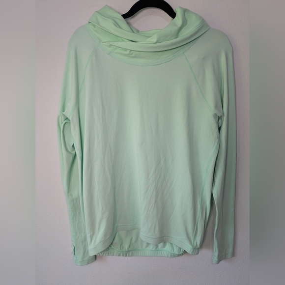 LULULEMON HEALTHY HEART FRESH TEAL PULLOVER BUTTERY SOFT Mint Green Sz 6 - 8 - Picture 4 of 11